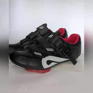 PELOTON US Women’s 7.5 CYCLING BIKE BICYCLE SHOES WITH CLEATS BLACK/WHITE
